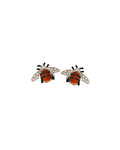 Staurino Fratelli 18k Nature Bumble Bee Stud Earrings