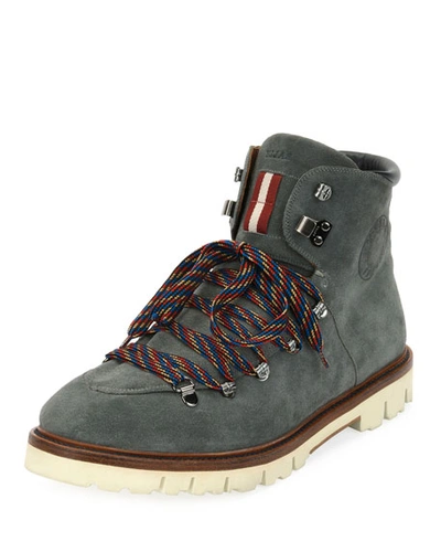 Bally Men's Chack Suede Hiking Boots In Gray