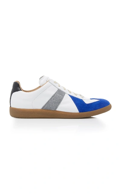 Maison Margiela Men's Replica Colorblock Leather Low-top Sneakers In Multi