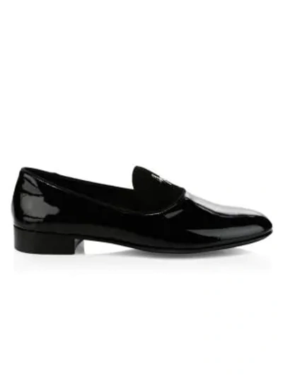 Giuseppe Zanotti Men's X Patent Leather Formal Loafer In Black