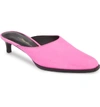 3.1 Phillip Lim Agatha Suede Kitten-heel Mules In Neon Pink