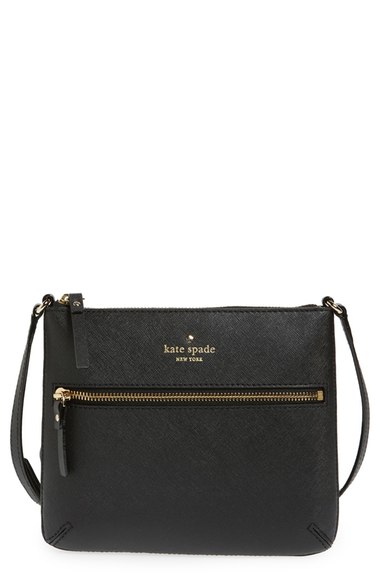 Kate Spade 'tenley' Saffiano Leather Crossbody Bag In Black | ModeSens