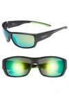 Smith Forge 61mm Polarized Sunglasses - Matte Black/ Green Mirror
