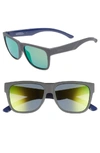 Smith Lowdown 2 55mm Chromapop(tm) Sunglasses - Matte Smoke Blue/ Green Mirror