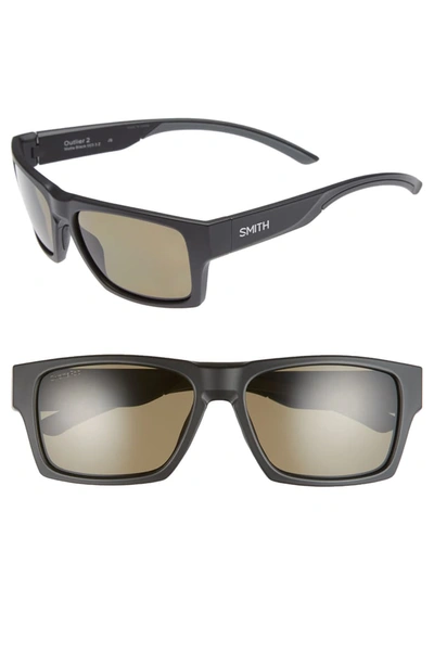 Smith Lowdown 2 55mm Chromapop(tm) Sunglasses In Black Splatter/ Grey Green