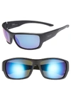 Smith Forge 61mm Polarized Sunglasses - Matte Black/ Blue Mirror