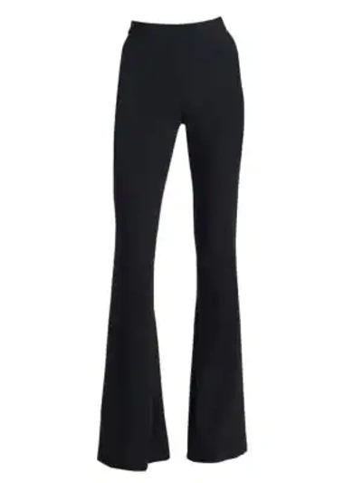 Brandon Maxwell Tuxedo Flare Trousers In Black