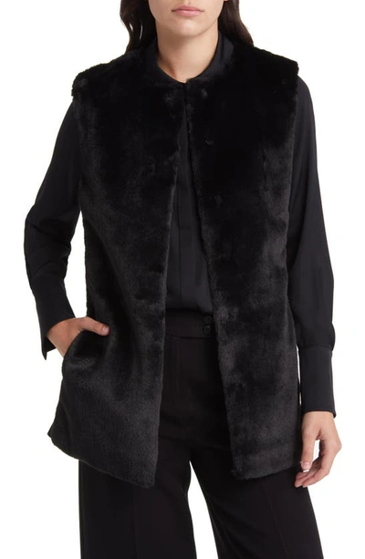 Kobi Halperin Emery Faux Fur Zip-front Sweater In Black