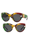 Versace Tribute 51mm Cat Eye Sunglasses - Comic Print Solid