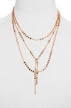 Baublebar Amber Layered Chain Y-necklace In Rose Gold