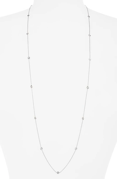 Roberto Coin Diamond Station Necklace In White Gold