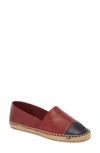 Tory Burch Colorblock Espadrille Flat In Tuscan Wine/ Tory Navy