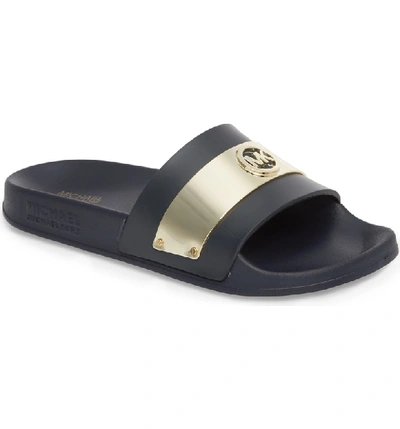 Michael Michael Kors Jett Slide Sandal In Admiral Fabric