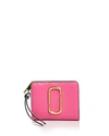 Marc Jacobs Snapshot Mini Leather Wallet In Vivid Pink Multi/gold