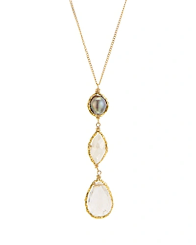 Dana Kellin Triple Drop Pendant Necklace, 29 In Multi/gold