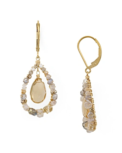 Dana Kellin Floating Stone Drop Earrings In Gold