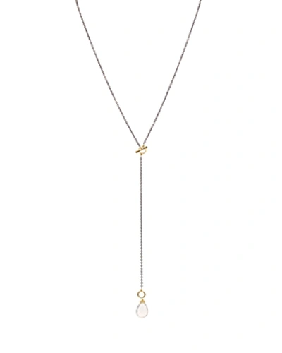 Dana Kellin Faceted Briolette Lariat Necklace, 24 In Gold/silver