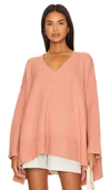 Free People Tunika-sweat Orion In Lightest Rose