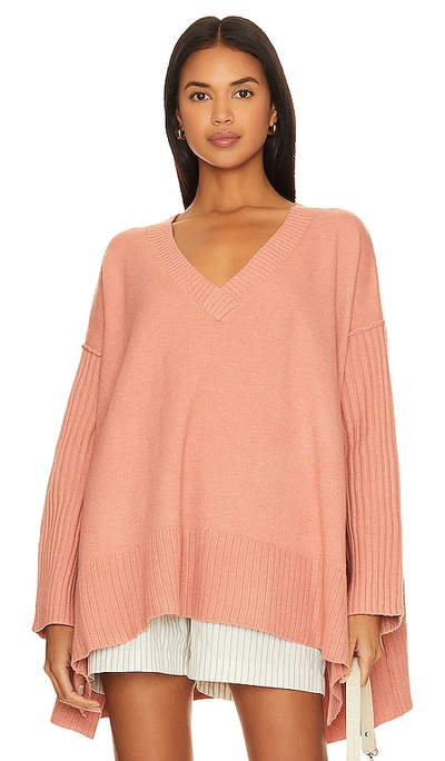 Free People Tunika-sweat Orion In Lightest Rose