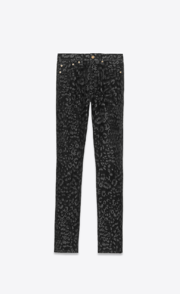 black leopard jeans