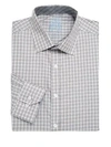 English Laundry Plaid Cotton Dress Shirt In Grey Navy