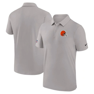 Nike Cleveland Browns Sideline Coach Menâs  Men's Dri-fit Nfl Polo In Grey