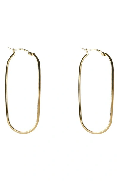 Argento Vivo U-shape Knife Edge Hoop Earrings In Gold