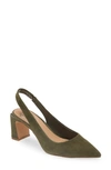 Vince Camuto Hamden Slingback Pointed Toe Pump In Forest/forest