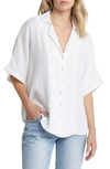 Rip Curl Premium Surf Cotton Gauze Button-up Shirt In White