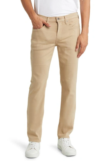 Paige Lennox Slim Fit Trousers In Wheat Harvest