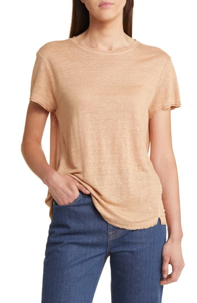 Frame Easy True Organic Linen T-shirt In Blush