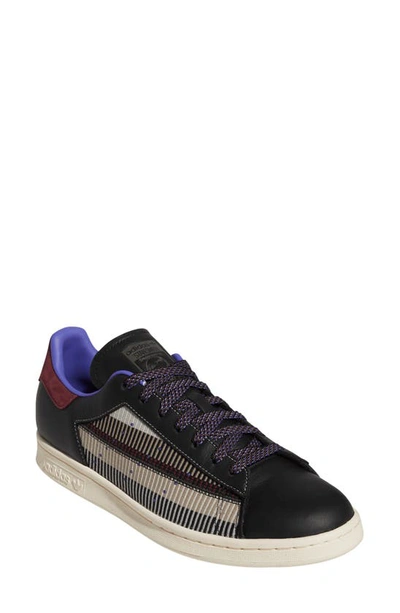 Adidas Originals Stan Smith Patchwork Sneaker In Core Black/red/clear Granite