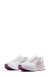 Nike Run Swift 3 Running Shoe In White/ Fuchsia/ Guava/ Brown