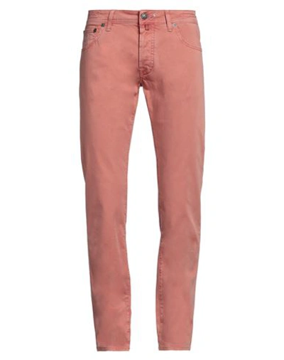Jacob Cohёn Man Pants Salmon Pink Size 32 Cotton, Elastane In Pink