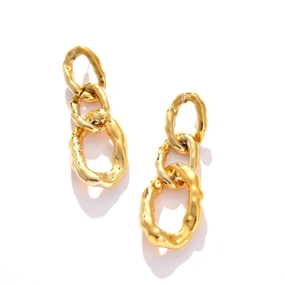 Sohi Gold Color Designer Drop Earring For Women's In Pink