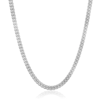 Crucible Jewelry Crucible Los Angeles 5mm Stainless Steel Rounded Franco Chain 24 Inches In Silver