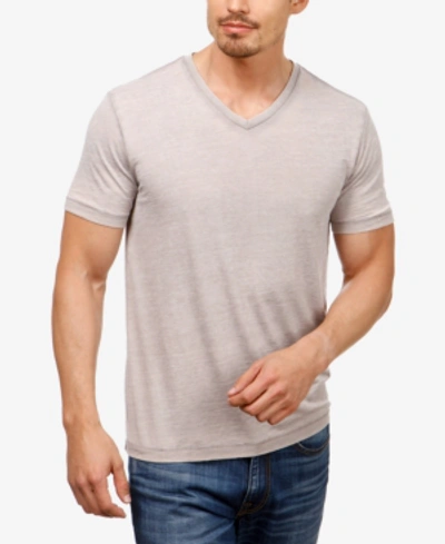 Lucky Brand Men's Burnout V-neck Short Sleeve T-shirt In Frost Gray