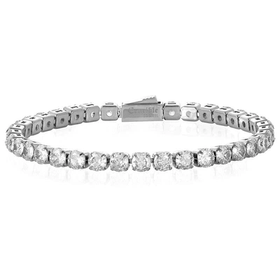 Crucible Jewelry Crucible Los Angeles 5mm Simulated Diamond Silver Tennis Bracelet - 8.5"