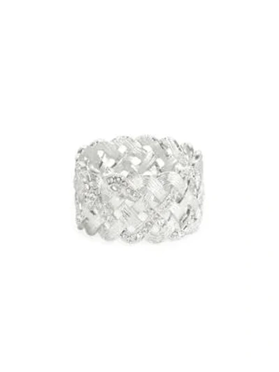 L'objet Crystal Napkin Ring In Silver