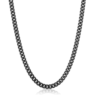 Crucible Jewelry Crucible Los Angeles 7mm Stainless Steel Rounded Curb Chain 26 Inches In Silver