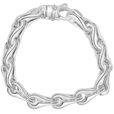 Pompeii3 Men's 14k Gold (88gram) Or Platinum (165gram) 11.5mm Link Bracelet 9" In Silver