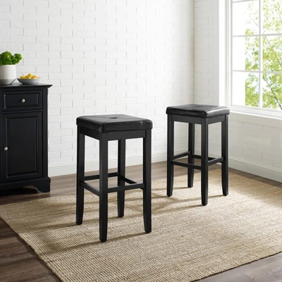 Crosley Furniture Upholstered Square Seat Bar Stool (set Of 2), 29-inch