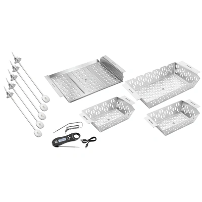 Zwilling Bbq 10pc Bbq Essential Set In Stainless Steel And Black