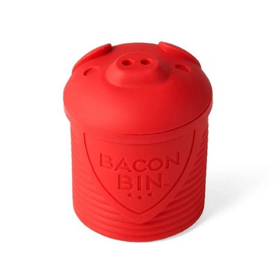 Talisman Designs Silicone Bacon Bin Xl Grease Container, 2 Cup, Set Of 1, Red