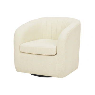 Teamson Home - Monroe Faux Shearing 28.75" Swivel Tub Chair