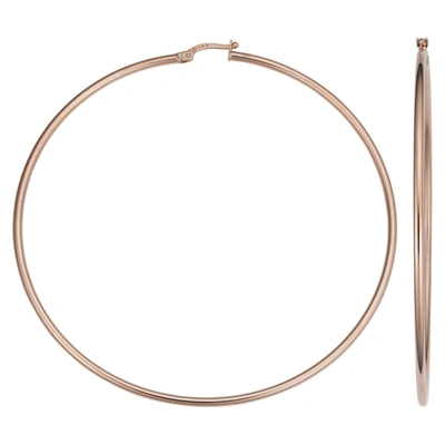 Fremada 14k Rose Gold Large Hoop Earrings (2x70mm)