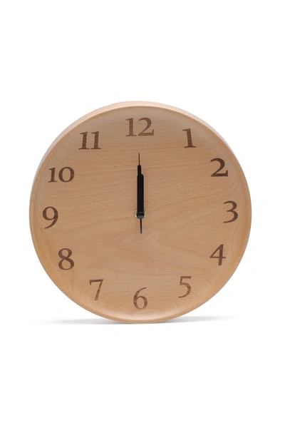 The Decent Living Beech Wood Wall Clock - Dish - Digit
