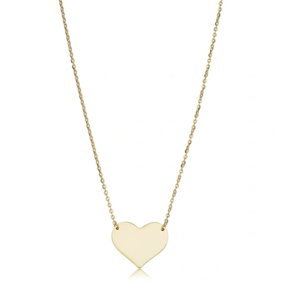 Fremada 10k Yellow Gold High Polish Heart Necklace (18 Inch)