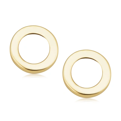Fremada Minimalist 14k Yellow Gold Circle O Stud Conch Cartilage Earrings