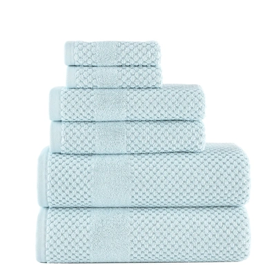 Chortex Usa Alexis Antimicrobial Honeycomb 6 Piece Towel Set In Multi